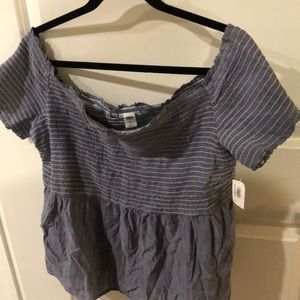 Denim colored top